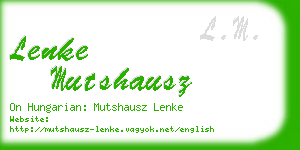 lenke mutshausz business card